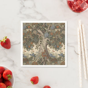 William Morris Tree Of Life Vintage Pre-Raphaelite Napkins
