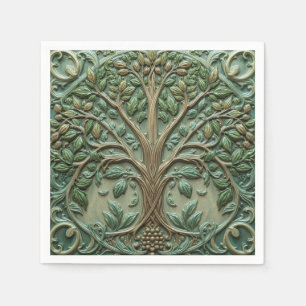 William Morris tree of life Vintage pre-raphaelite Napkins