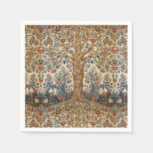 William Morris Tree Of Life Vintage Pre-Raphaelite Napkins