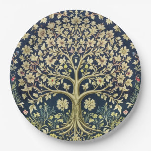 William Morris Tree Of Life Vintage Pre-Raphaelite Paper Plates