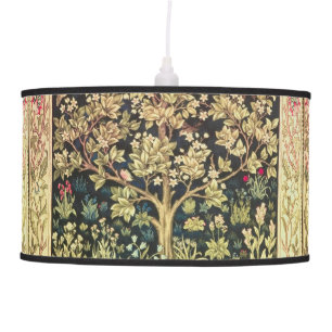 William Morris Tree Of Life Vintage Pre-Raphaelite Pendant Lamp