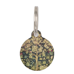 William Morris Tree Of Life Vintage Pre-Raphaelite Pet Tag