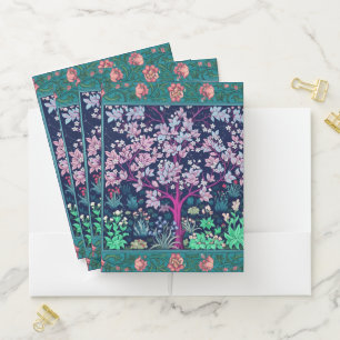 William Morris Tree Of Life Vintage Pre-Raphaelite Pocket Folder