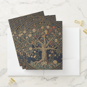 William Morris Tree Of Life Vintage Pre-Raphaelite Pocket Folder