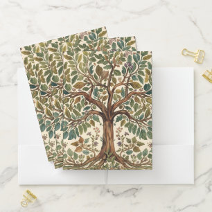 William Morris Tree Of Life Vintage Pre-Raphaelite Pocket Folder