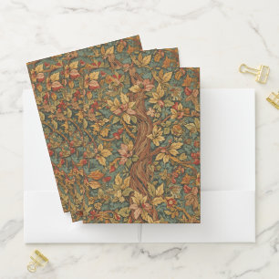 William Morris Tree Of Life Vintage Pre-Raphaelite Pocket Folder