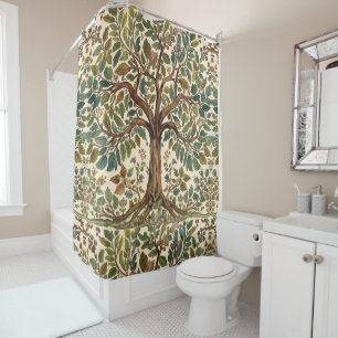 William Morris Tree Of Life Vintage Pre-Raphaelite Shower Curtain
