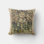 William Morris Tree Of Life Vintage Pre-raphaelite Throw Pillow at Zazzle