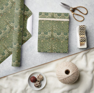 William Morris Tree Of Life Vintage Pre-Raphaelite Wrapping Paper