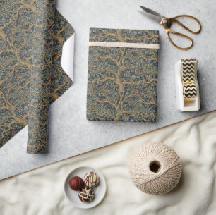William Morris Tree Of Life Vintage Pre-Raphaelite Wrapping Paper