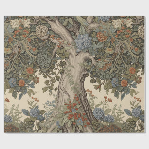 William Morris Tree Of Life Vintage Pre-Raphaelite Wrapping Paper