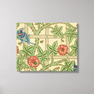 William Morris Trellis Classic Wallpaper Design Canvas Print