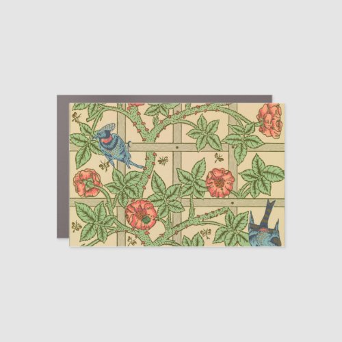 William Morris Trellis Classic Wallpaper Design  Car Magnet