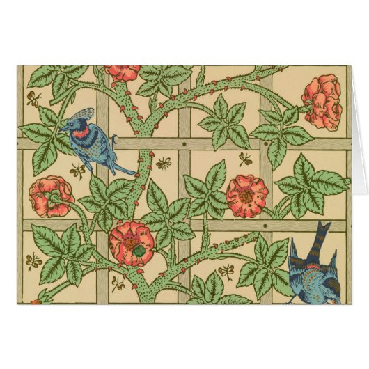 William Morris Trellis Classic Wallpaper Design Cards (Front Horizontal)
