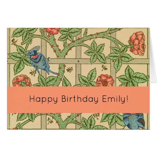 William Morris Trellis Classic Wallpaper Design Cards (Front Horizontal)