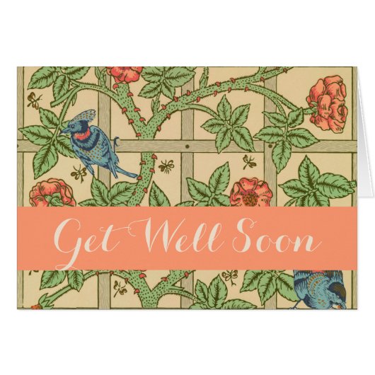 William Morris Trellis Classic Wallpaper Design Cards (Front Horizontal)