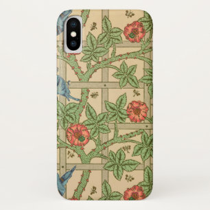 William Morris Trellis Classic Wallpaper Design iPhone X Case