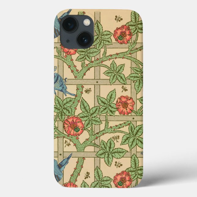 William Morris Trellis Classic Wallpaper Design  Case-Mate iPhone Case (Back)