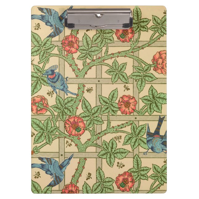 William Morris Trellis Classic Wallpaper Design  Clipboard (Front)
