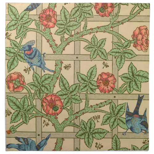 William Morris Trellis Classic Wallpaper Design  Cloth Napkin