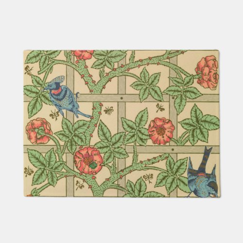 William Morris Trellis Classic Wallpaper Design  Doormat