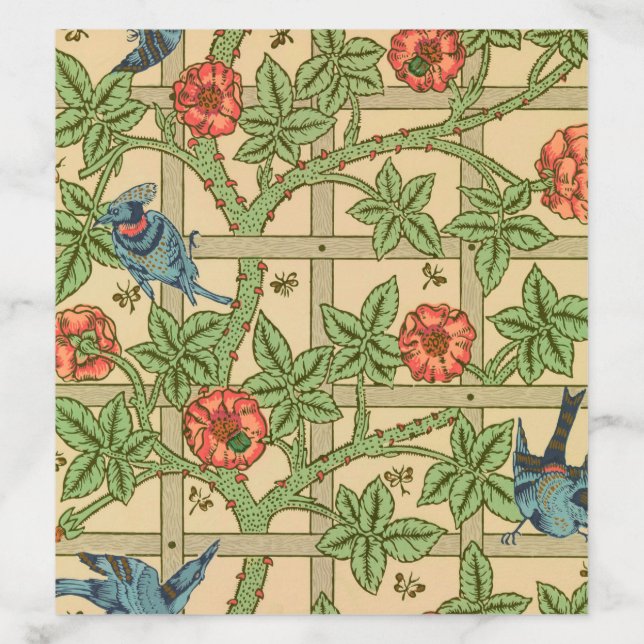 William Morris Trellis Classic Wallpaper Design  Envelope Liner (Design)