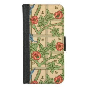 William Morris Trellis Classic Wallpaper Design iPhone 8/7 Wallet Case