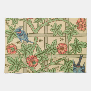 William Morris Trellis Classic Wallpaper Design Kitchen Towel