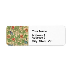 William Morris Trellis Classic Wallpaper Design Label