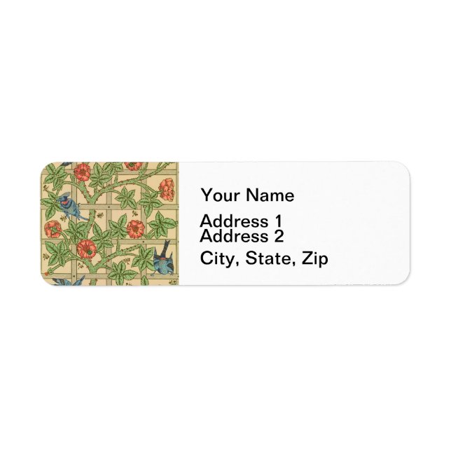 William Morris Trellis Classic Wallpaper Design  Label (Front)
