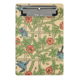 William Morris Trellis Classic Wallpaper Design Mini Clipboard