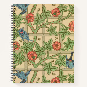 William Morris Trellis Classic Wallpaper Design Notebook