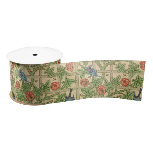 William Morris Trellis Classic Wallpaper Design  Satin Ribbon