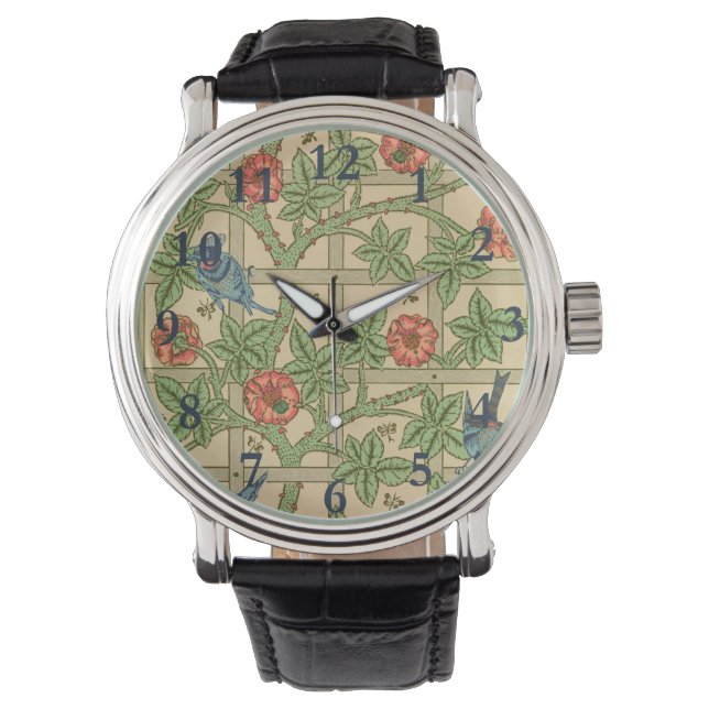 William Morris Trellis Classic Wallpaper Design  Watch (Front)