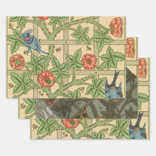 William Morris Trellis Classic Wallpaper Design  Wrapping Paper Sheets