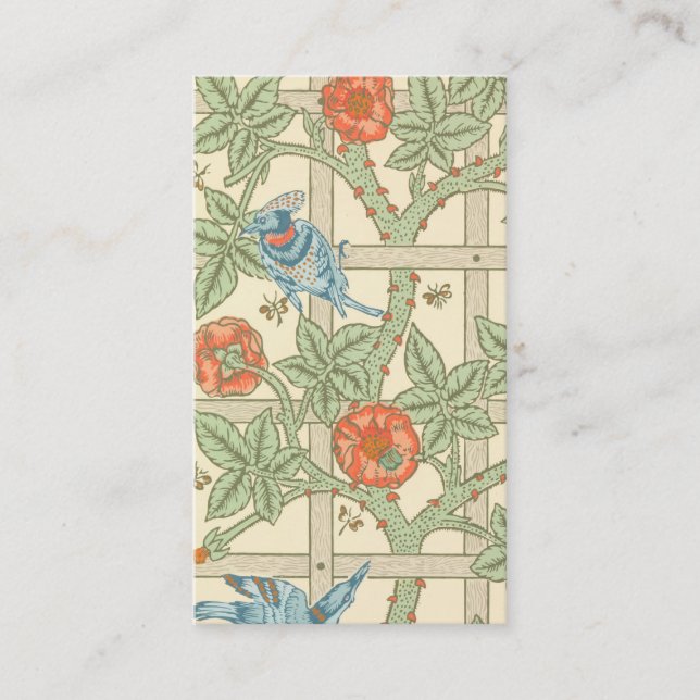 William Morris Trellis Pattern Business Card (Front)
