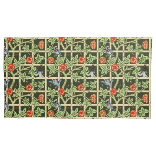 William Morris Trellis Pattern in Green Pillow Case