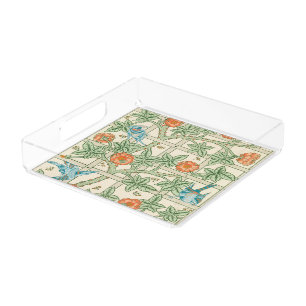 William Morris Trellis Victorian Wallpaper Acrylic Tray