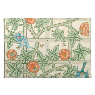 William Morris Trellis Victorian Wallpaper Cloth Placemat
