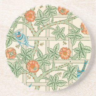 William Morris Trellis Victorian Wallpaper Coaster