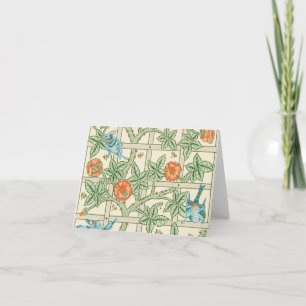William Morris Trellis Victorian Wallpaper Note Card