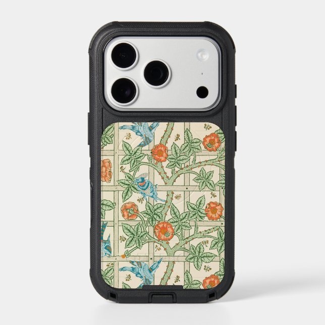 William Morris Trellis Victorian Wallpaper Otterbox iPhone Case (Back)