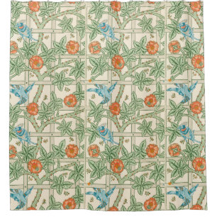 William Morris Trellis Victorian Wallpaper Shower Curtain