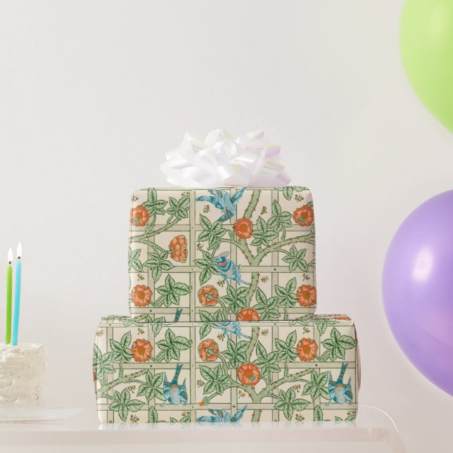 William Morris Trellis Victorian Wallpaper Wrapping Paper (Party Gifts)