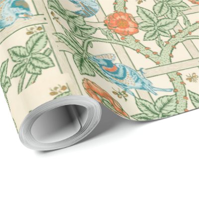William Morris Trellis Victorian Wallpaper Wrapping Paper