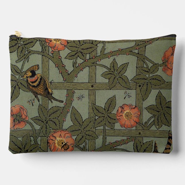 William Morris Trellis Wallpaper Art Accessory Pouch (Front)