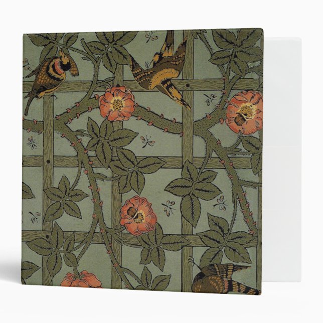 William Morris Trellis Wallpaper Art Binder (Front/Inside)