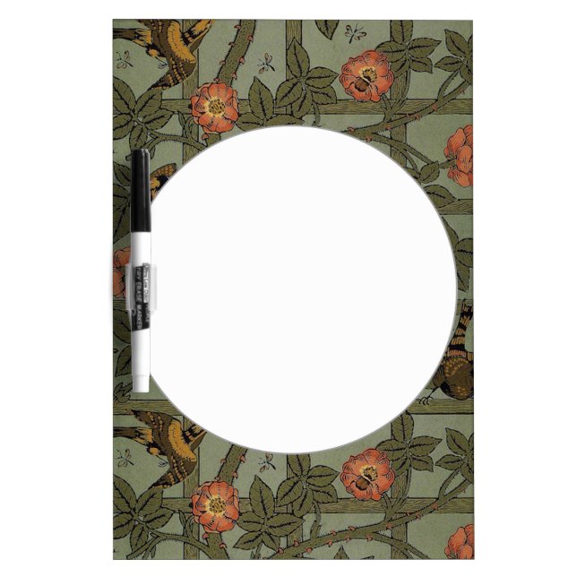 William Morris Trellis Wallpaper Art Dry Erase Board (Front)