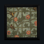 William Morris Trellis Wallpaper Art Jewelry Box<br><div class="desc">A rich old-fashioned green trellis is the basis of this lovely Victorian wallpaper pattern designed by William Morris in the 1800s.</div>