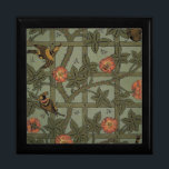 William Morris Trellis Wallpaper Art Jewelry Box<br><div class="desc">A rich old-fashioned green trellis is the basis of this lovely Victorian wallpaper pattern designed by famous designer William Morris in the 1800s.</div>
